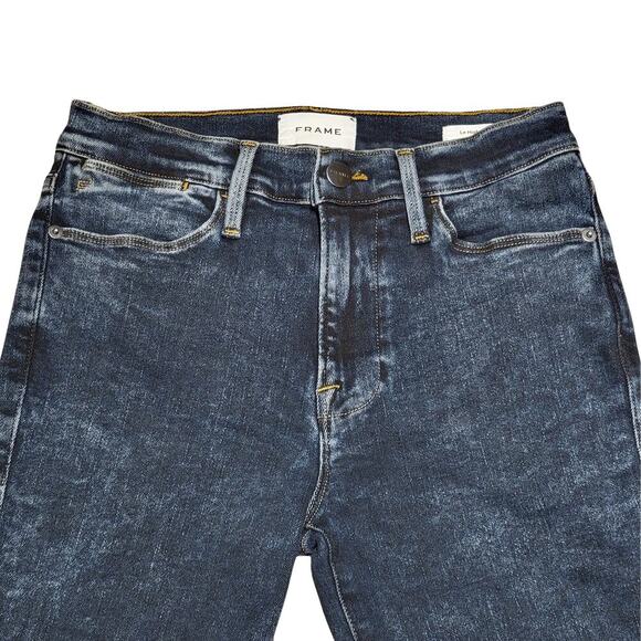 FRAME Le High Skinny Trumbull Jeans Womens 27 Dark Wash Designer Stretch Denim - Picture 1 of 15